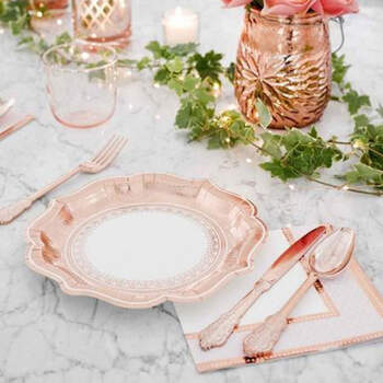 Cubiertos rosa gold 18 unidades- Compra en The Wedding Shop