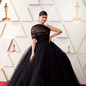 Sofia Carson arrives on the red carpet of the 94th Oscars® at the Dolby Theatre at Ovation Hollywood in Los Angeles, CA, on Sunday, March 27, 2022.