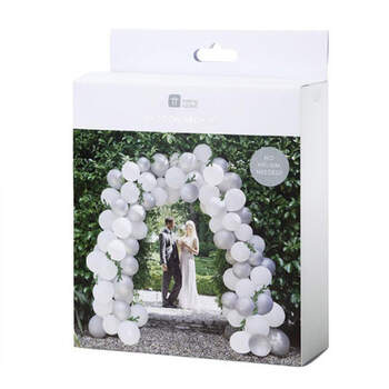 Arco de globos plata 80 unidades- Compra en The Wedding Shop