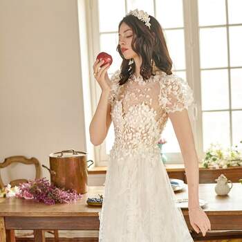 Photo : Michael Guichard - Créatrice de robe de mariée : LK Paris Couture 