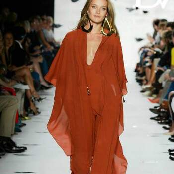 Outfit cor-de-laranja by  Diane Von Furstenberg Prim. 2013.