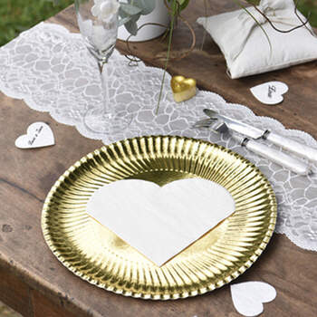 Servilletas Corazón Blanco 20 Unidades- Compra en The Wedding Shop