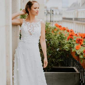 Robe de mariée la Parisienne modèle Prisca - Crédit photo: Elsa Gary