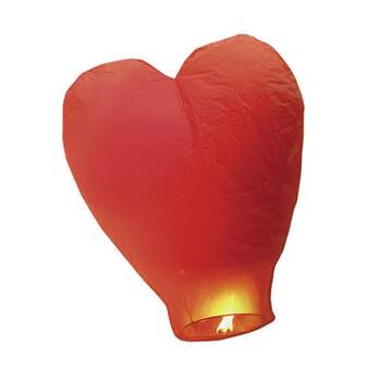 Lanterne Volante Cœur Rouge - The Wedding Shop