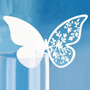Marcasitio Papel Mariposa Blanca 10 Unidades- Compra en The Wedding Shop