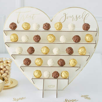 Soporte chocolates oro boda- Compra en The Wedding Shop