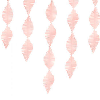Guirnalda en espiral de papel rosa- Compra en The Wedding Shop