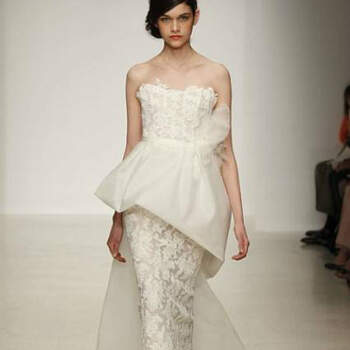 Vestido de noiva com saia peplum da colecção Amsale Primavera 2013