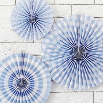 Rosetones decorativos azules claros 3 unidades - Compra en The Wedding Shop