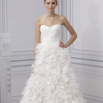 Vestido de noiva de Monique Lhuillier 2013. New York Bridal Fashion Week Spring 2013.