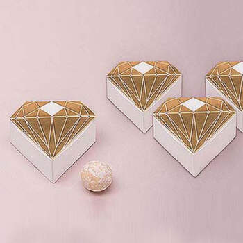 Caja de diamantes de oro de 10 unidades- Compra en The Wedding Shop