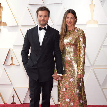 Jamie Dornan and Amelia Warner arrive on the red carpet of the 94th Oscars® at the Dolby Theatre at Ovation Hollywood in Los Angeles, CA, on Sunday, March 27, 2022.