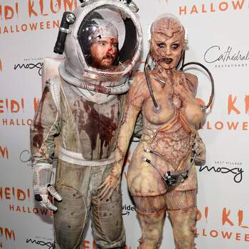 Heidi Klum e  Tom Kaulitz no Halloween. Foto Reprodução Instagram