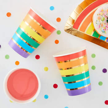 Vasos arcoiris 8 unidades- Compra en The Wedding Shop