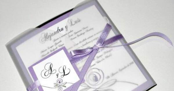 invitaciones boda lila