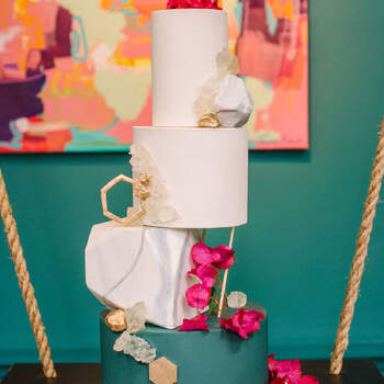 Inspiração para bolos de casamento originais que são verdadeiras obras de arte | Créditos: Krista Mason Photography