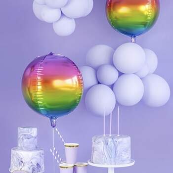 Ballon Globe Arc En Ciel - The Wedding Shop !