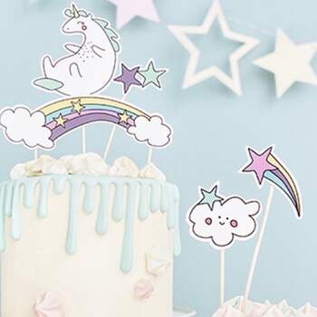 Cake Toppers Licorne 5 Pièces - The Wedding Shop !