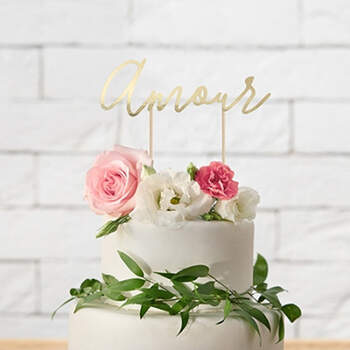 Cake topper Amour- Compra en The Wedding Shop