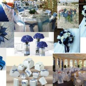 Las flores son un elemento con el que siempre puedes jugar para darle un toque de azul a tu boda. Foto: matrimonio.com