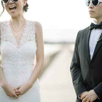 Demuestra el amor por tu novio con estas llamativas gafas de corazón. Foto: Sean Money & Elizabeth Fay