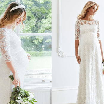 Vestidos de novia para embarazadas, ¡más de 80 diseños perfectos!