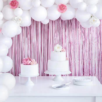 Cortina de fondo rosa- Compra en The Wedding Shop