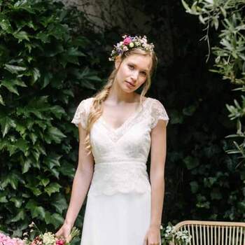 Robe de mariée intemporelle modèle Alix - Crédit photo: Elsa Gary