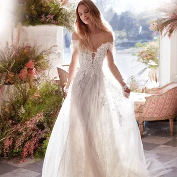 vestidos de novia tul: romanticismo el día B