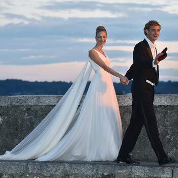 Beatrice Borromeo &amp; Pierre Casiraghi
Credits: Armani Instagram