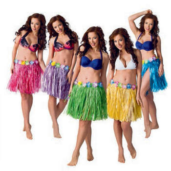Faldas Hawaianas de colores 5 unidades- Compra en The Wedding Shop