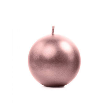 Vela pequeña esfera oro rosa 10 piezas- Compra en The Wedding Shop