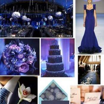 Los tonos azules oscuro se están poniendo de moda a la hora de preparar una boda. Foto: Matrimoniemusica.it