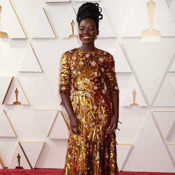 Oscar® co-host Lupita Nyong'o arrives on the red carpet of the 94th Oscars® at the Dolby Theatre at Ovation Hollywood in Los Angeles, CA, on Sunday, March 27, 2022.