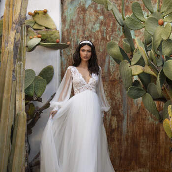 Vestido de noiva modelo Woodward da coleção Pronovias 2021 Cruise Collection