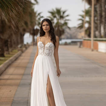 Vestido de noiva modelo Fleming da coleção Pronovias 2021 Cruise Collection