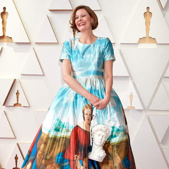 Oscar® nominee Eva von Bahr arrives on the red carpet of the 94th Oscars® at the Dolby Theatre at Ovation Hollywood in Los Angeles, CA, on Sunday, March 27, 2022.