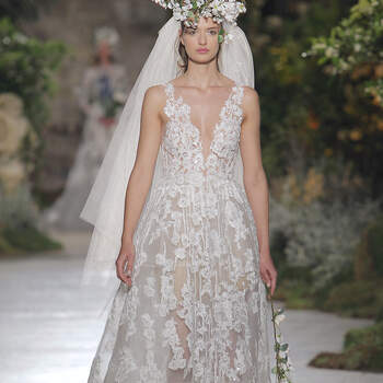 Credits: Reem Acra. Barcelona Bridal Fashion Week