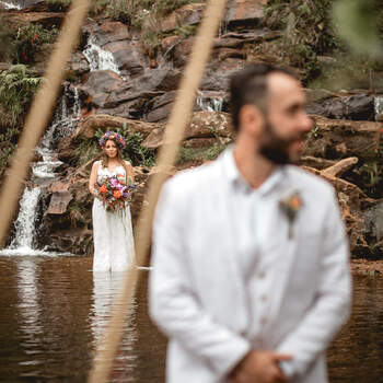 Elopement na Cachoeira  de Aline e Bruno