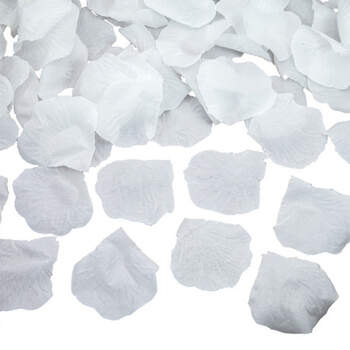 Pétalos de tela blancos 100 unidades- Compra en The Wedding Shop
