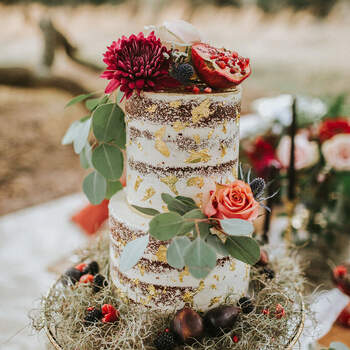 Foto: Rachel Lynn Photography - naked cake con granada y frutos rojos 