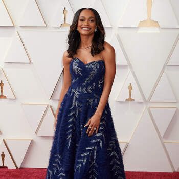 Rachel Lindsay arrives on the red carpet of the 94th Oscars® at the Dolby Theatre at Ovation Hollywood in Los Angeles, CA, on Sunday, March 27, 2022.