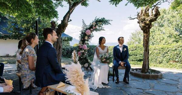 Cartons plan de table mariage Amour précieux pampas