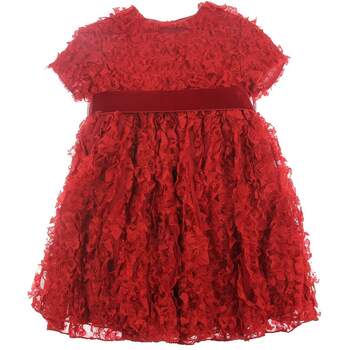 Mi Mi sol propone un vestido de fiesta en tonos rojos para las más pequeñas. Foto: Mi Mi sol
