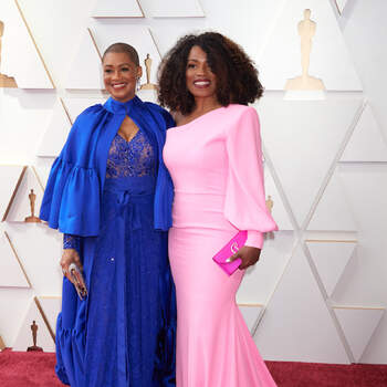 Jacqueline Stewart arrives with guest on the red carpet of the 94th Oscars® at the Dolby Theatre at Ovation Hollywood in Los Angeles, CA, on Sunday, March 27, 2022.