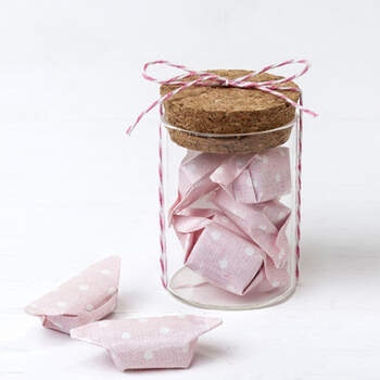 Recipiente Vidrio Con Caramelos Rosa 12 Unidades - Compra en The Wedding Shop