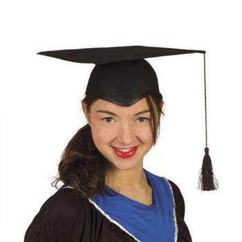 Sombrero de Graduación de Fieltro Negro- Compra en The Wedding Shop