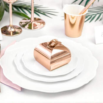 Caja Chic Rosa Oro para dulces 10 Unidades- Compra en The Wedding Shop