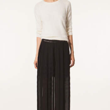Conjunto de blusa y falda larga de Massimo Dutti. Foto. Massimo Dutti