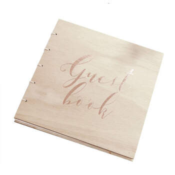 Libro de firmas amor de madera- Compra en The Wedding Shop
